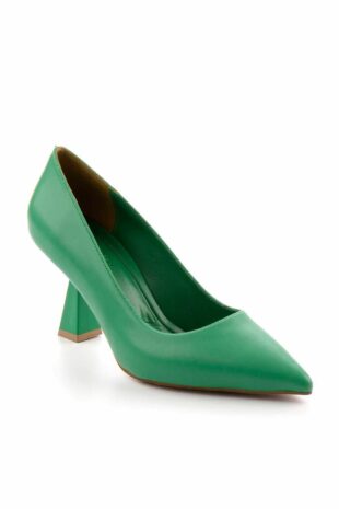 کفش کلاسیک پاشنه بلند سبز زنانه | K012313048 Bambi