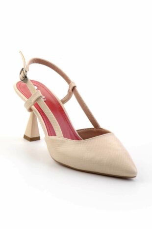 کفش کلاسیک پاشنه بلند بژ زنانه | TYC0824368826MK0139704005 Bambi