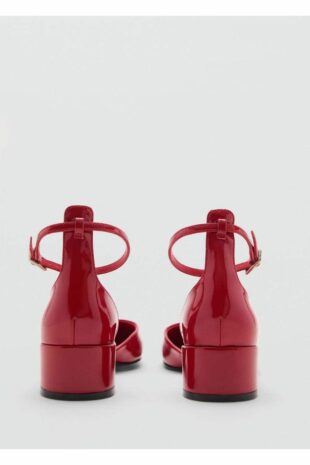 کفش کلاسیک پاشنه بلند قرمز زنانه مانگو | 77032922 MANGO