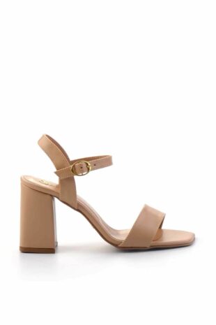 کفش کلاسیک پاشنه بلند بژ زنانه | K052330079 Bambi