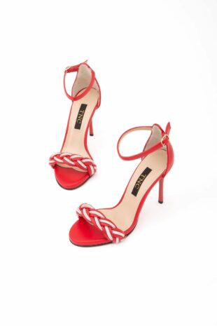 کفش مجلسی قرمز زنانه تامر تانچا | 22 8666 BN AYK Y22 Tamer Tanca