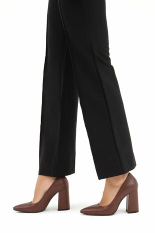 کفش کلاسیک پاشنه بلند قهوه ای زنانه تامر تانچا | 33 9200 BN AYK SK22/23 Tamer Tanca