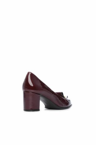 کفش کلاسیک پاشنه بلند قرمز زنانه | 611 H56203B-32 BN AYK RELAX ANATOMIC