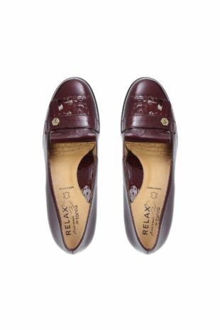 کفش کلاسیک پاشنه بلند قرمز زنانه | 611 H56203B-32 BN AYK RELAX ANATOMIC