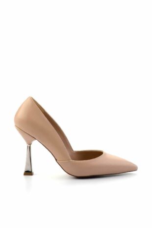 کفش کلاسیک پاشنه بلند بژ زنانه | K012090525 Bambi