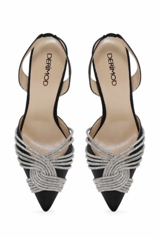 کفش کلاسیک پاشنه بلند سیاه زنانه دریمود | 24SFD12016F Derimod