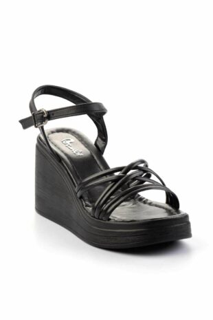 کفش پاشنه دار سیاه زنانه | K058230233 Bambi