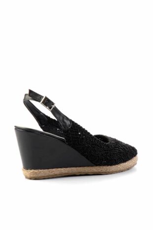 کفش پاشنه دار سیاه زنانه | K018740556 Bambi