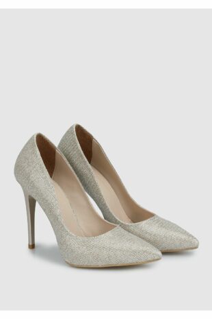 کفش کلاسیک پاشنه بلند طلایی زنانه | CWBY9523AW Provoq