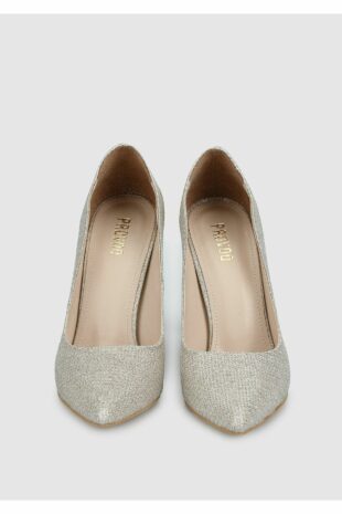 کفش کلاسیک پاشنه بلند طلایی زنانه | CWBY9523AW Provoq