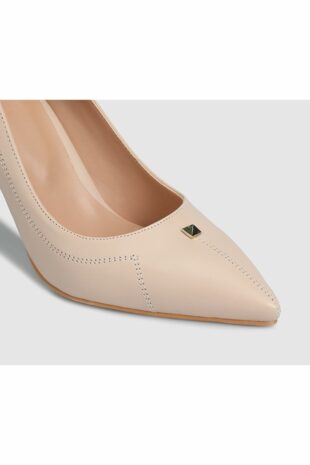 کفش کلاسیک پاشنه بلند بژ زنانه | CWYGYGZ0124SS Provoq