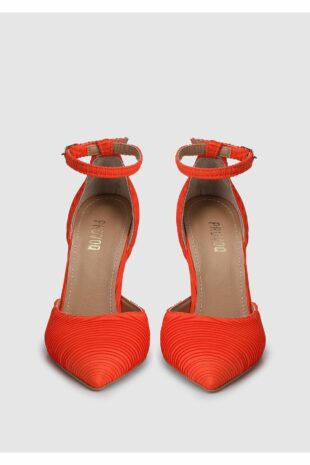 کفش کلاسیک پاشنه بلند نارنجی زنانه | CWM91124SS Provoq