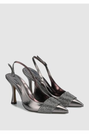 کفش کلاسیک پاشنه بلند طلایی زنانه | CWOF731100324SS Provoq