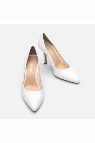 کفش کلاسیک پاشنه بلند سفید زنانه هوتیچ | 01AYH283170A Hotiç