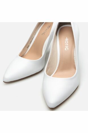 کفش کلاسیک پاشنه بلند سفید زنانه هوتیچ | 01AYH283170A Hotiç
