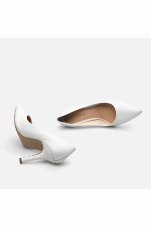 کفش کلاسیک پاشنه بلند سفید زنانه هوتیچ | 01AYH283170A Hotiç
