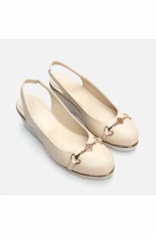 کفش کلاسیک پاشنه بلند بژ زنانه هوتیچ | 01AYH284410A Hotiç