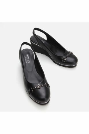 کفش کلاسیک پاشنه بلند سیاه زنانه هوتیچ | 01AYH284410A Hotiç