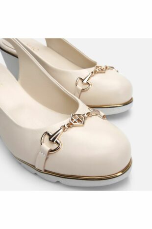 کفش کلاسیک پاشنه بلند بژ زنانه هوتیچ | 01AYH284410A Hotiç