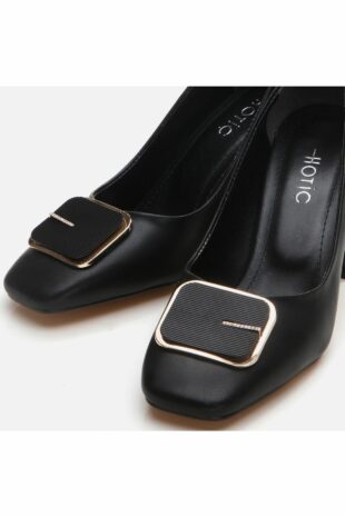 کفش کلاسیک پاشنه بلند سیاه زنانه هوتیچ | 01AYH295140A Hotiç