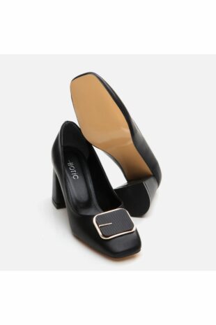 کفش کلاسیک پاشنه بلند سیاه زنانه هوتیچ | 01AYH295140A Hotiç