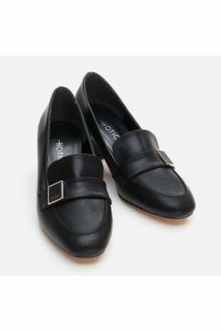 کفش کلاسیک پاشنه بلند سیاه زنانه هوتیچ | 01AYH294870A Hotiç