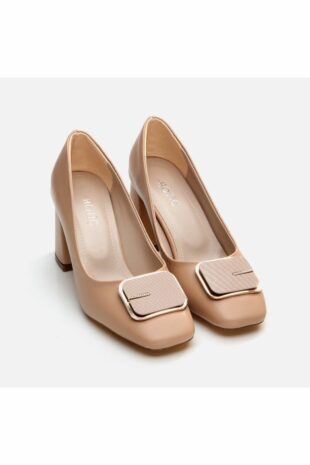 کفش کلاسیک پاشنه بلند بژ زنانه هوتیچ | 01AYH295140A Hotiç