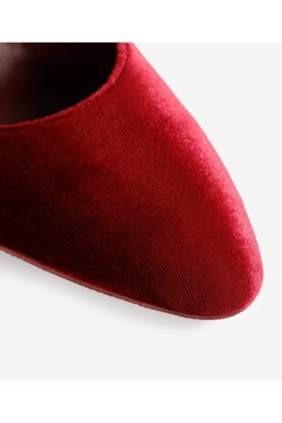 کفش کلاسیک پاشنه بلند قرمز زنانه | 23KKAY4498 Yargıcı