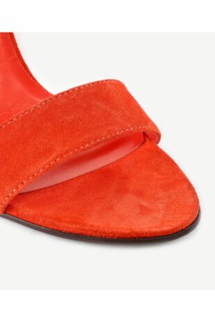 کفش پاشنه دار قرمز زنانه | 24YKAY4538 Yargıcı