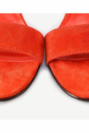 کفش پاشنه دار قرمز زنانه | 24YKAY4538 Yargıcı