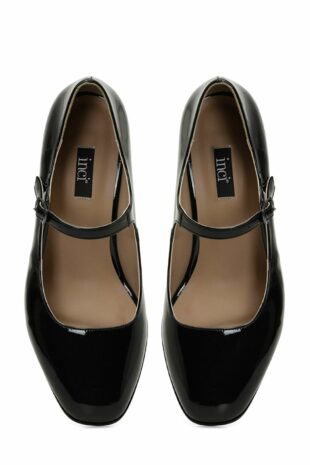 کفش کلاسیک پاشنه بلند سیاه زنانه اینچی | NOUR 4PR İnci