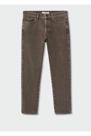جین قهوه ای مردانه مانگو | 37033850 MANGO Man