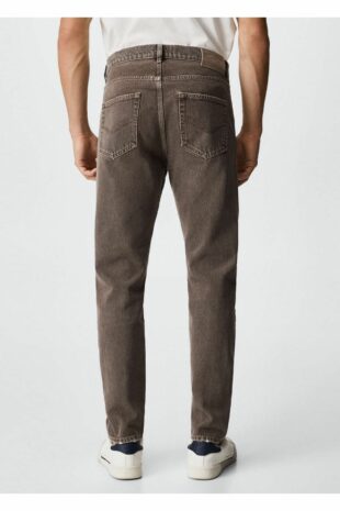جین قهوه ای مردانه مانگو | 37033850 MANGO Man