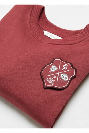 سویشرت قرمز آستین بلند پسرانه مانگو | 57026720 MANGO