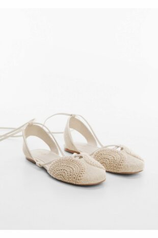 کفش کلاسیک بژ دخترانه مانگو | 67044016 MANGO