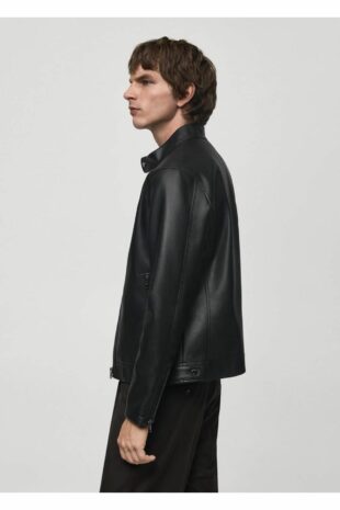 کت سیاه آستین بلند مردانه مانگو | 77044432 MANGO Man