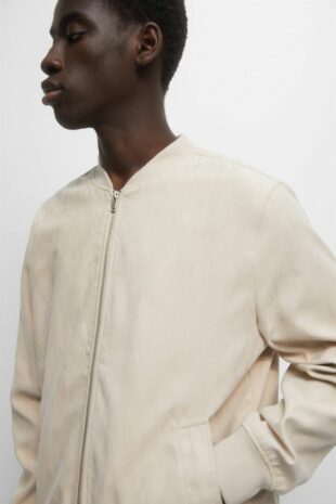 کت بژ آستین بلند مردانه پول اند بیر | 8710700 Pull & Bear