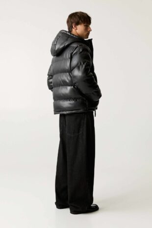 کاپشن سیاه آستین بلند مردانه پول اند بیر | 3716505 Pull & Bear