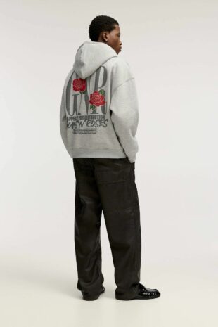 سویشرت خاکستری آستین بلند مردانه پول اند بیر | 3594907 Pull & Bear