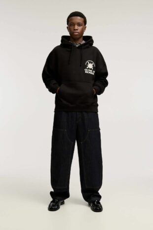 سویشرت سیاه آستین بلند مردانه پول اند بیر | 3594908 Pull & Bear