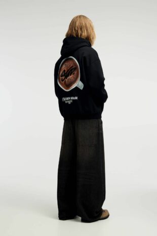 سویشرت سیاه آستین بلند مردانه پول اند بیر | 3594543 Pull & Bear