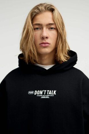 سویشرت سیاه آستین بلند مردانه پول اند بیر | 3594543 Pull & Bear