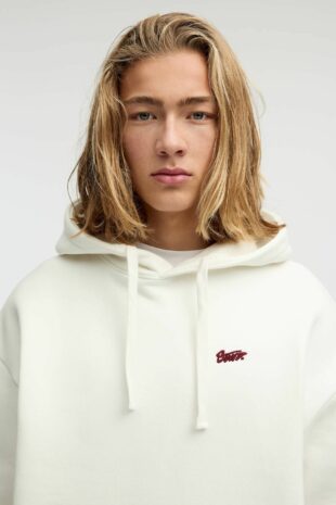 سویشرت سفید آستین بلند مردانه پول اند بیر | TYC744992F242E9701 Pull & Bear