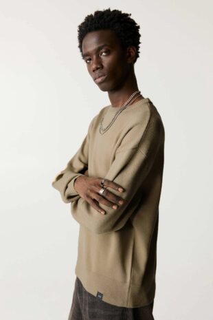 بافت لاجورد آستین بلند مردانه پول اند بیر | 7554510 Pull & Bear