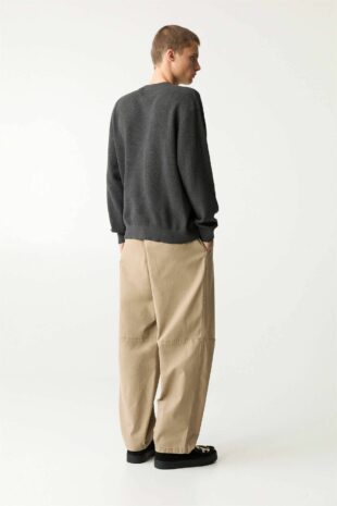 بافت سیاه آستین بلند مردانه پول اند بیر | 3558501 Pull & Bear