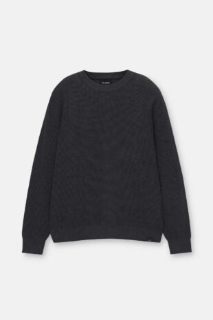 بافت سیاه آستین بلند مردانه پول اند بیر | 3558501 Pull & Bear