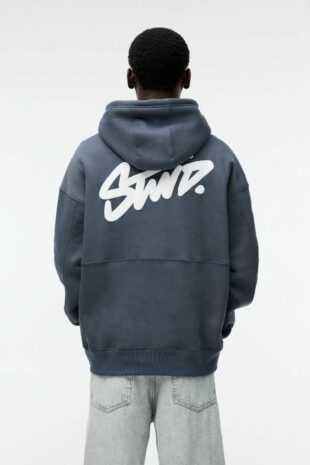 سویشرت آبی آستین بلند زنانه پول اند بیر | 7590502 Pull & Bear