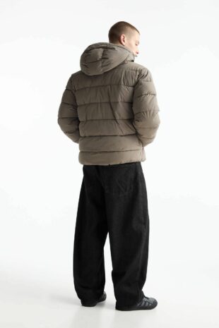 کاپشن خاکستری آستین بلند مردانه پول اند بیر | 7710533 Pull & Bear