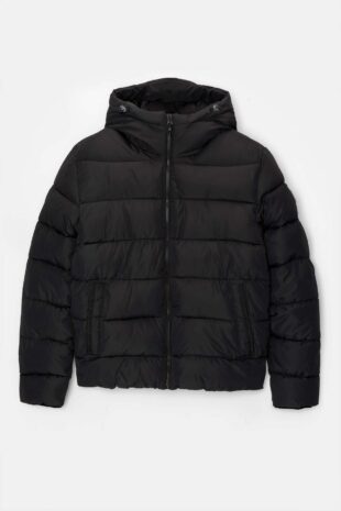 کاپشن سیاه آستین بلند مردانه پول اند بیر | 7710533 Pull & Bear