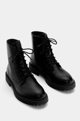 بوت سیاه مردانه پول اند بیر | 12022340 Pull & Bear